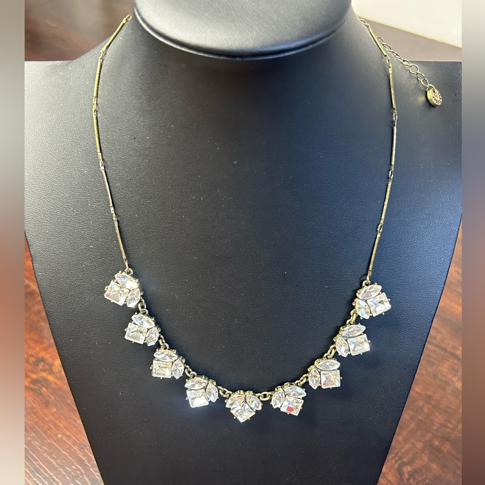 Lydell NYC Rhinestone Antique Goldtone Necklace